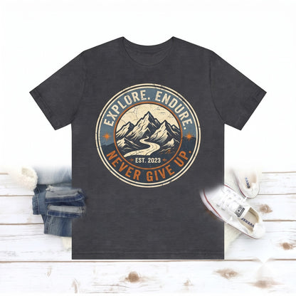 Never Give Up Motivational Inspirational Graphic Apparel Unisex TShirt