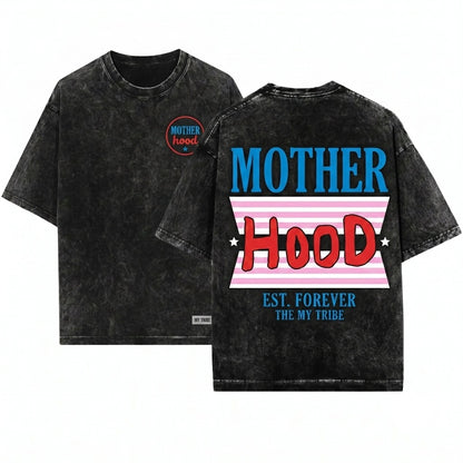 Trendy Mama Motherhood Striped Design Mother’s Day Gift Cool Mom Life Unisex Wash T-Shirt