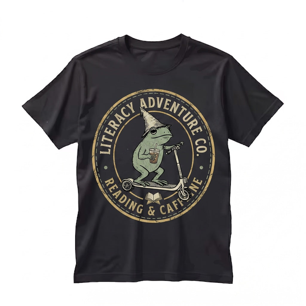 Reading English Literacy Specialist Educator Back To School Silly Nurse Frog Iced Coffee Gift Unisex TShirt