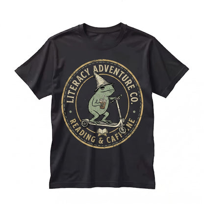 Reading English Literacy Specialist Educator Back To School Silly Nurse Frog Iced Coffee Gift Unisex TShirt