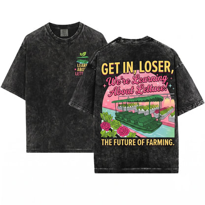 Get In Loser Magical Journey Playful Future Land Aesthetic Retro Theme Park Trip Trendy Oversized Unisex Wash T-Shirt