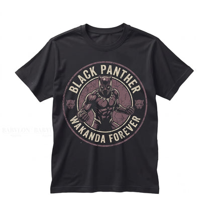 Oversized Superhero Wakanda Forever Comic Graphic Sweatshirt Tchalla Fan Gift Cotton Top Unisex TShirt