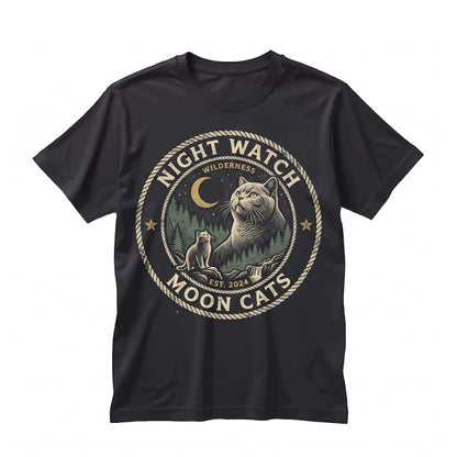 British Shorthair Howling at Vintage Full Moon 90s Retro Animal Graphic Cat Mom Pet Lover Gift Unisex TShirt