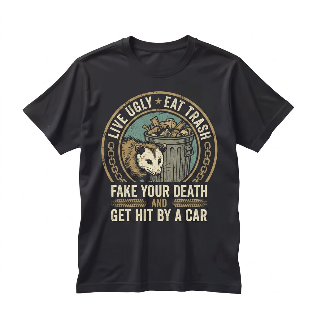 Funny Opossum Sarcastic Quotes Graphic Novelty Possum Trash Animal Lover Cotton Unisex TShirt
