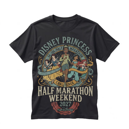 Princess Half Marathon Weekend Disney Fairytale Running Ariel Jasmine 5K Trip Apparel Unisex TShirt