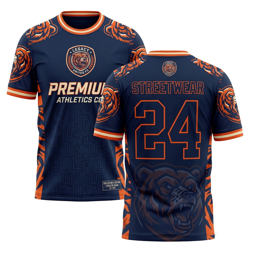 Unisex Stitched Football Fan Jersey - Lightweight Breathable Mesh Game Day Apparel