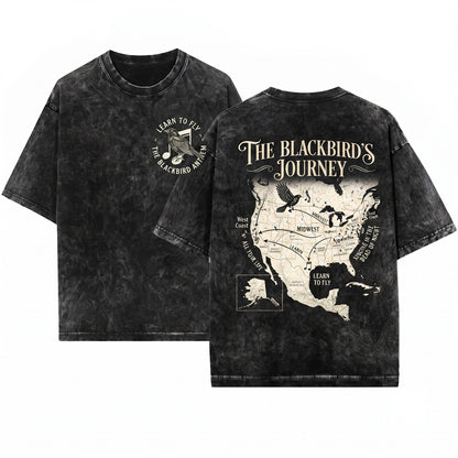 Blackbird Singing In The Dead Of Night Lyrics Classic Rock Music Tee Unisex Wash T-Shirt