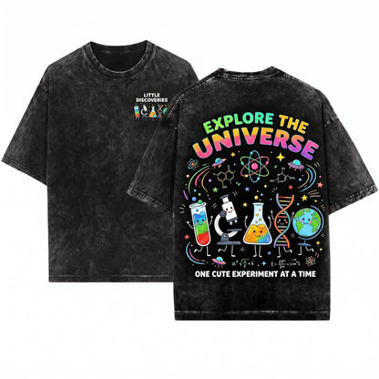 Cute Science Teacher STEM Biology Chemistry Back To School Gift Unisex Wash T-Shirt