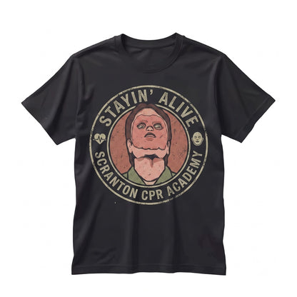 Dwight Schrute CPR Graphic First Aid Comedy Sitcom Apparel Unisex TShirt