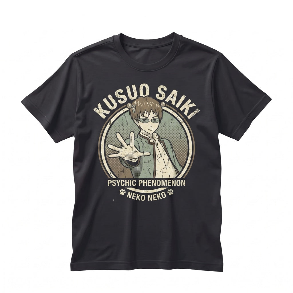 Saiki Kusuo Annoyed Face Anime Manga Graphic Cotton Unisex TShirt