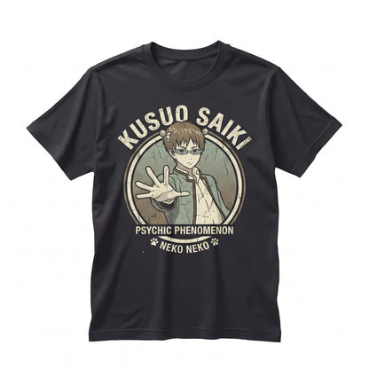 Saiki Kusuo Annoyed Face Anime Manga Graphic Cotton Unisex TShirt