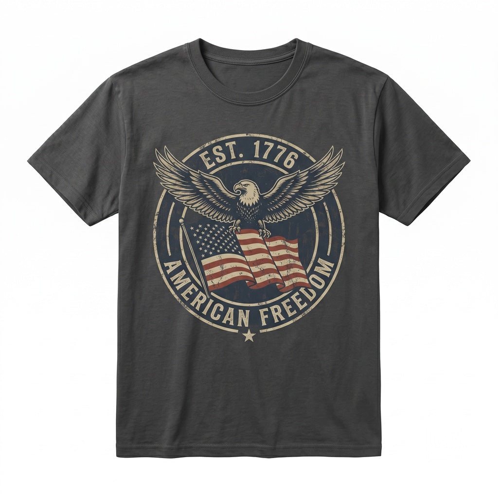 USA 250th Anniversary Bald Eagle Flag Patriotic America Freedom Vintage Graphic Unisex TShirt