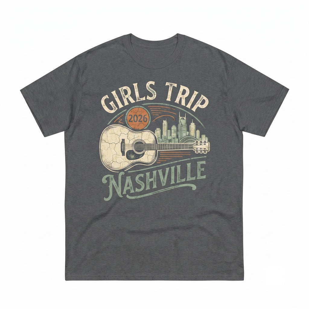 Girls Trip Nashville 2026 Women V Neck Top Tennessee Weekend Gift Apparel Unisex TShirt
