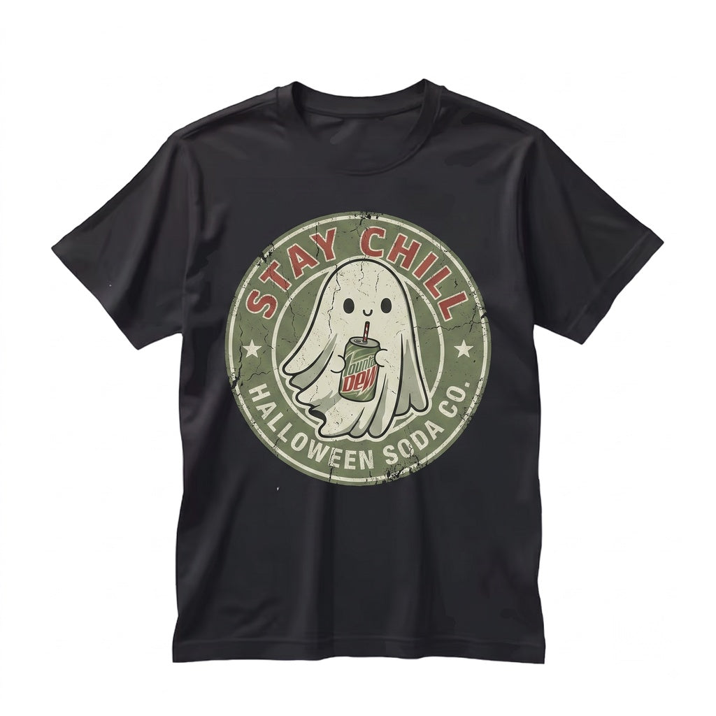 Cute Spooky Citrus Soda Ghost Graphic Pop Drink Lover Gift Unisex TShirt