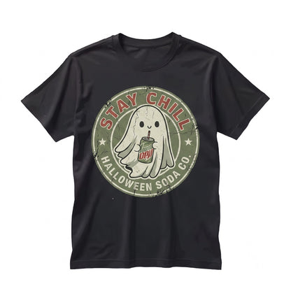 Cute Spooky Citrus Soda Ghost Graphic Pop Drink Lover Gift Unisex TShirt
