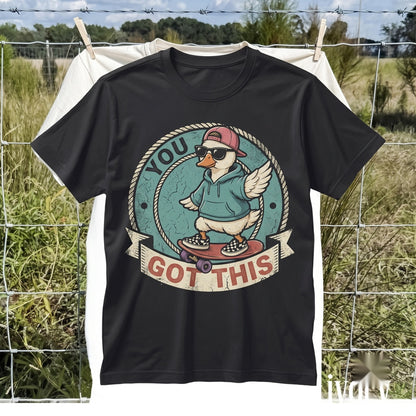 Cute Duck Graphic Inspirational Teacher Motivation Positive Classroom Encouragement Gift Unisex TShirt
