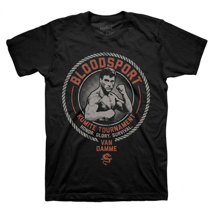 Bloodsport 1988 Martial Arts Kumite Action Movie Graphic Vintage Black Cotton Unisex TShirt