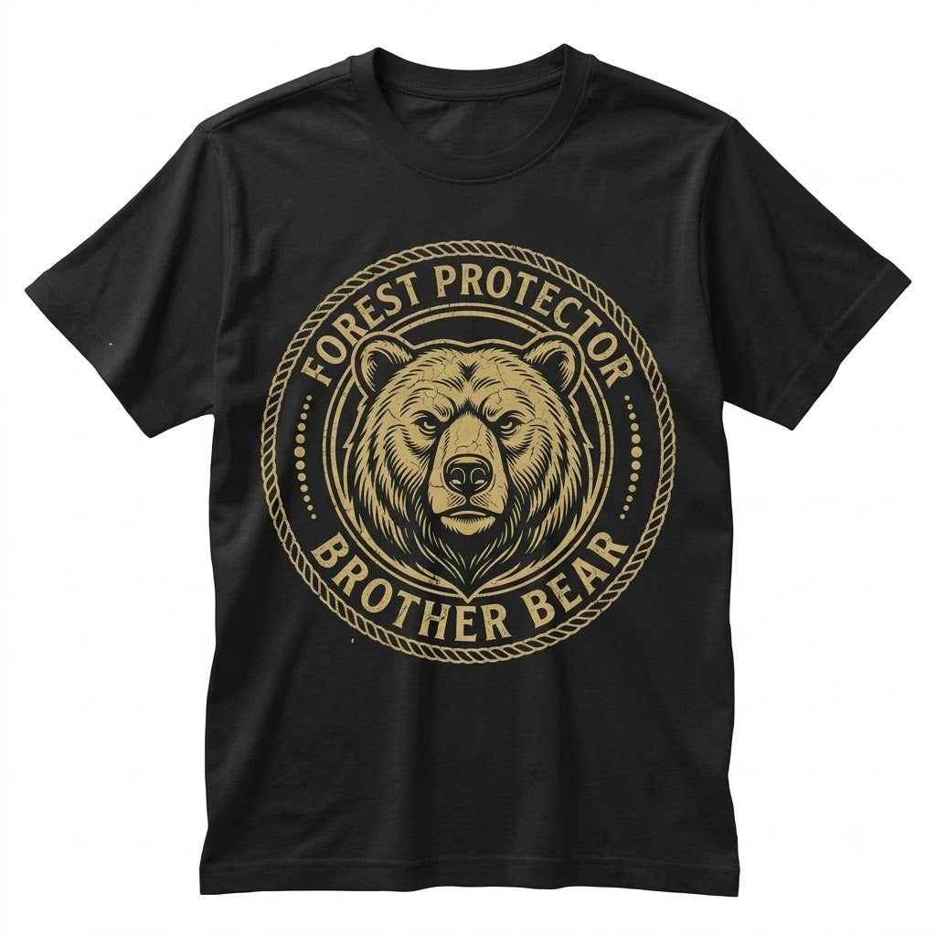 Vintage Brother Bear Kenai Koda Animal Theme Park Family Vacation Graphic Apparel Brotherhood Unisex TShirt