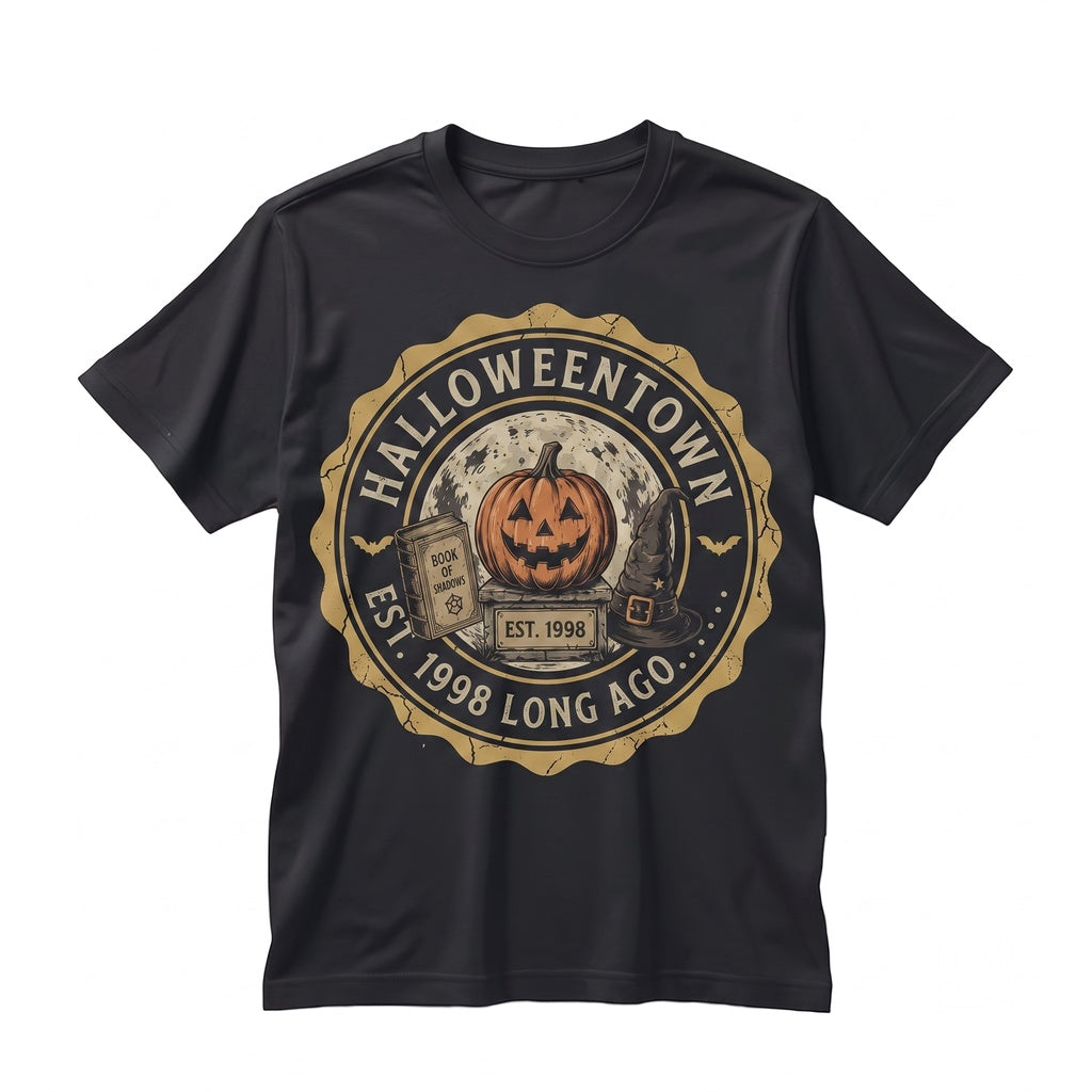 Vintage 1998 Spooky Season Witchy Book Of Shadows Both Sides Graphic Halloween Apparel Unisex TShirt