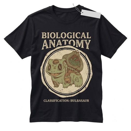 Vintage Grass Monster Anatomy Graphic Sleeveless Retro Japanese Anime Streetwear Y2K Unisex TShirt
