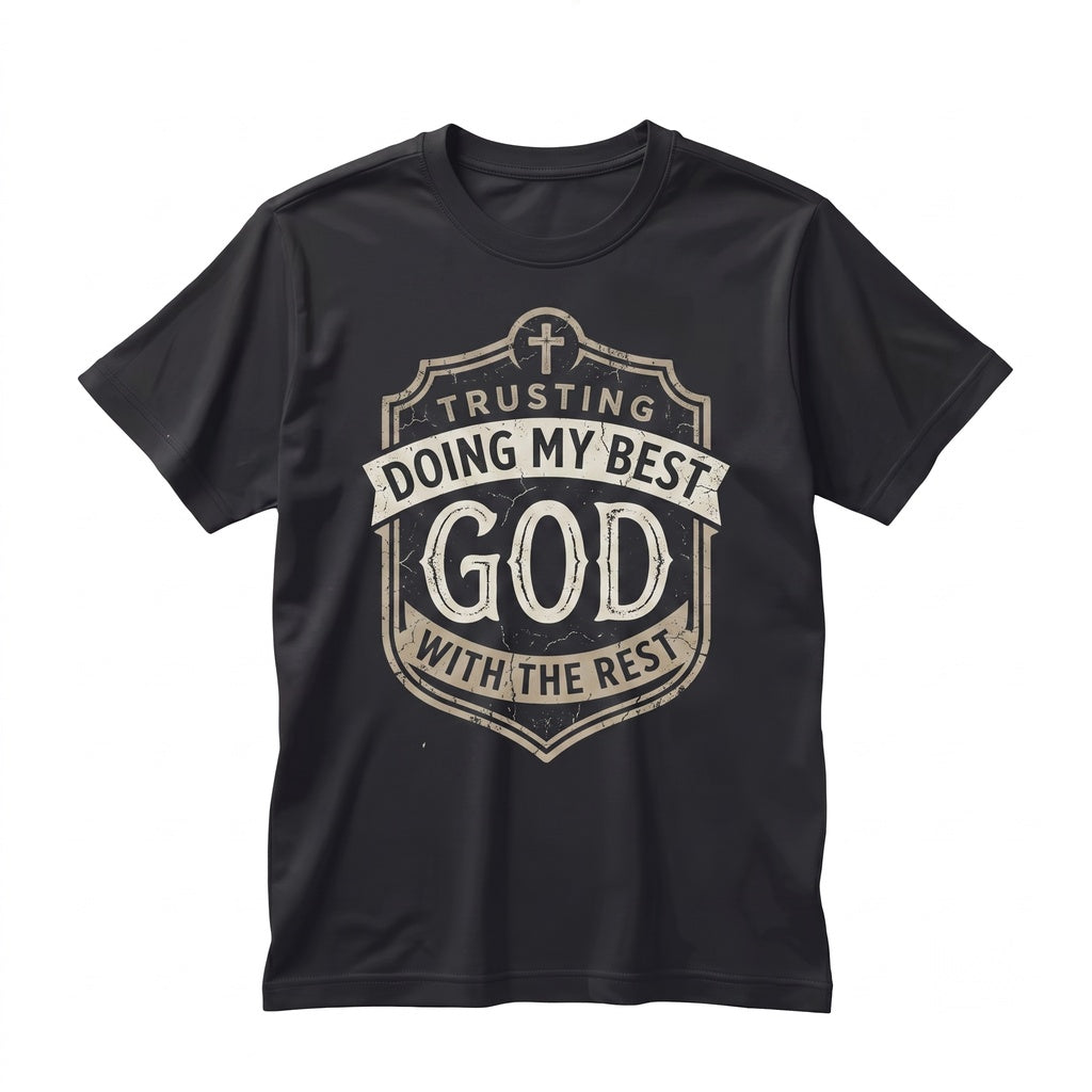Doing My Best Trusting God With The Rest Inspirational Christian Faith Quote Unisex TShirt