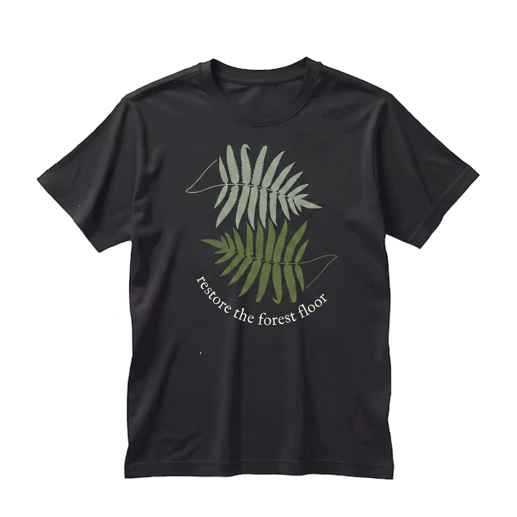 Retro Botanical Fern Leaf Forest Nature Art Rustic Print Unisex TShirt