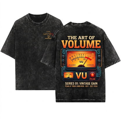 Retro Classic Vintage VU Meter Decibel dB Sound Music Audio Gift Unisex Wash T-Shirt