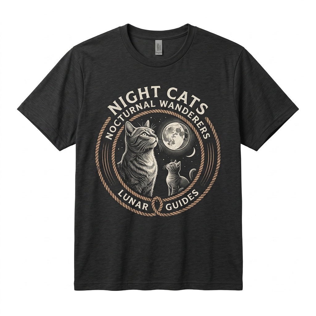 Funny Tortoiseshell Cat Howling at the Moon Vintage 90s Animal Lover Mom Gift Unisex TShirt