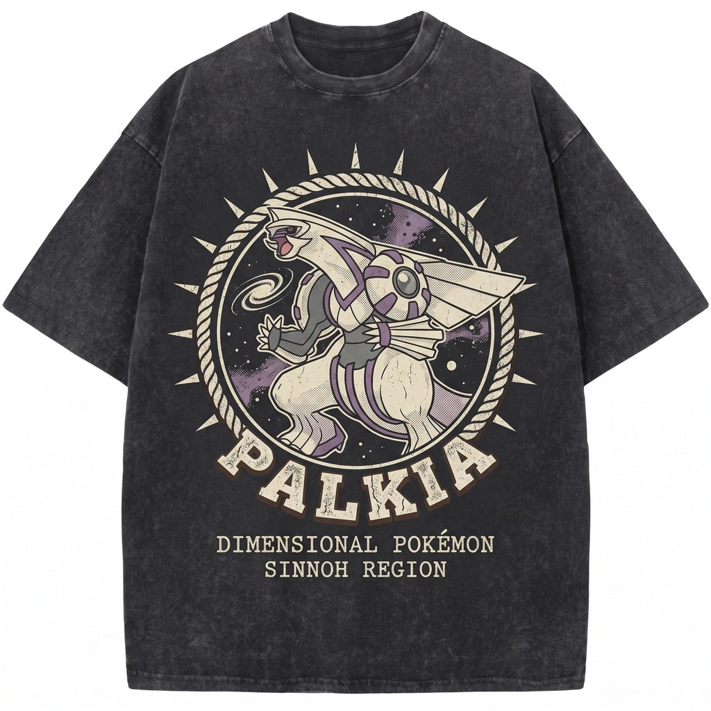 Legendary Spatial Dragon Vintage Acid Wash Graphic Retro Anime Oversized Streetwear Gift Unisex TShirt