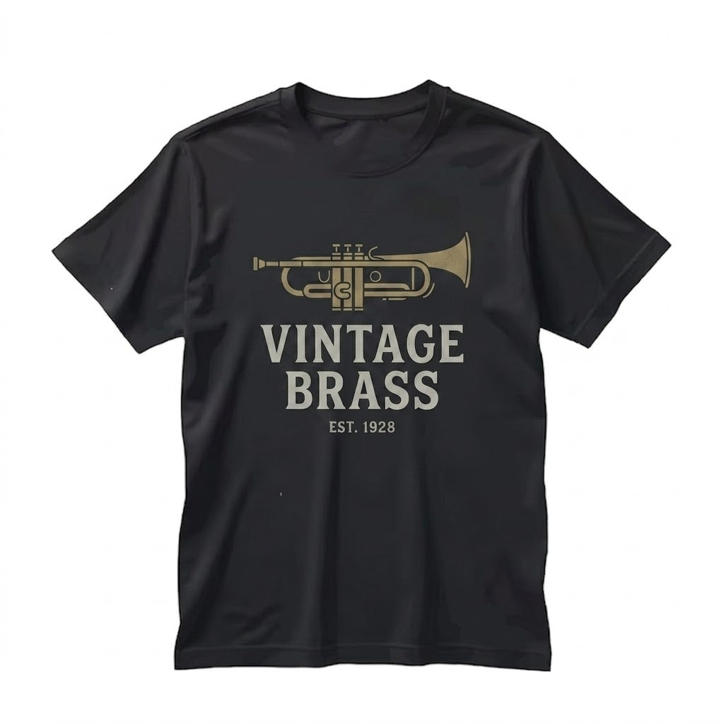 Jazz Trumpet Brass Graphic Concert Outfit Faux Gold Art Unisex TShirt