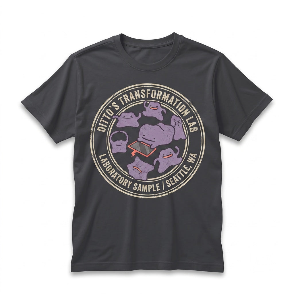 Ditto Face Expressions Retro Kawaii Gamer Apparel 90s Nostalgia Cartoon Monster Graphic Unisex TShirt