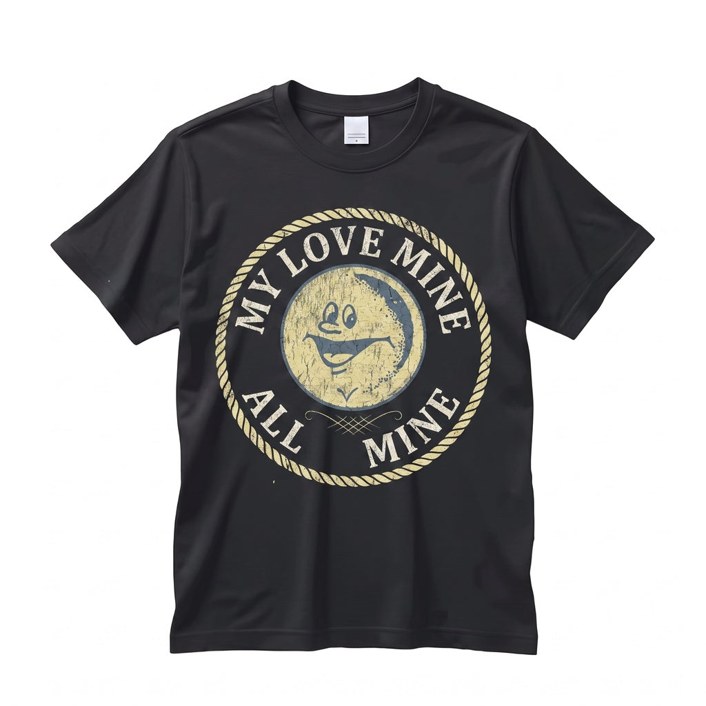 Moon Love Mine All Mine Romantic Celestial Graphic Cotton Crewneck Unisex TShirt