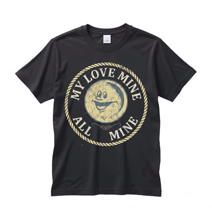 Moon Love Mine All Mine Romantic Celestial Graphic Cotton Crewneck Unisex TShirt