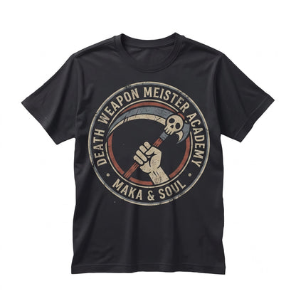 Maka Albarn Scythe Meister Graphic Anime Apparel, Dark Fantasy Manga Vintage Unisex TShirt