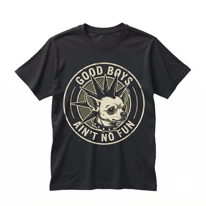 Good Boys Aint No Fun Funny Dog Punk Grunge Retro 80s 90s Vintage Witchy Goth Emo Graphic Unisex TShirt