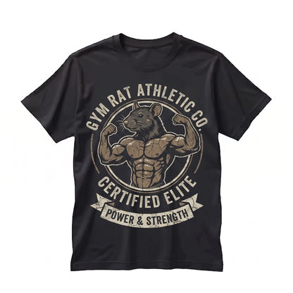 Certified Gym Rat Vintage 90s Retro Graphic Meme Pump Cover Funny Lifting Lovers Gift Unisex TShirt