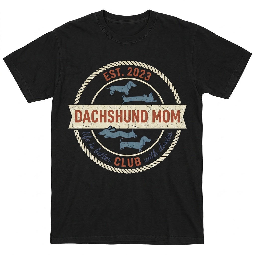 Funny Dachshund Dog Mom Gift Weiner Puppy Lover Cute Doxie Owner Pet Unisex TShirt