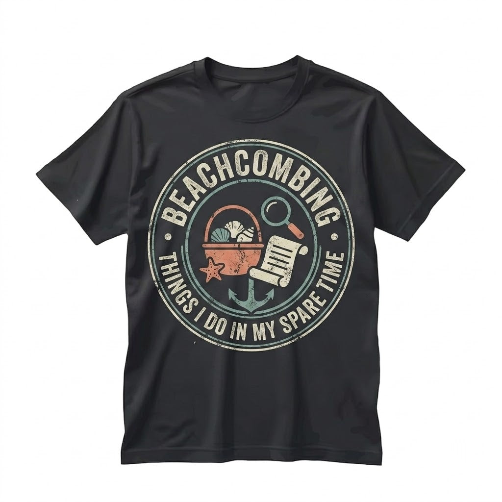 Vintage Distressed Graphic Beachcombing Sea Glass Collector Coastal Unisex TShirt