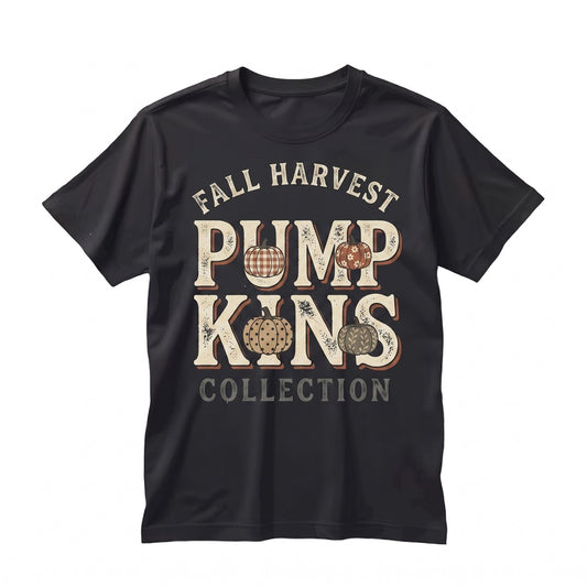 Boho Cottagecore Fall Pumpkin Pattern Aesthetic Autumn Harvest Thanksgiving Unisex TShirt