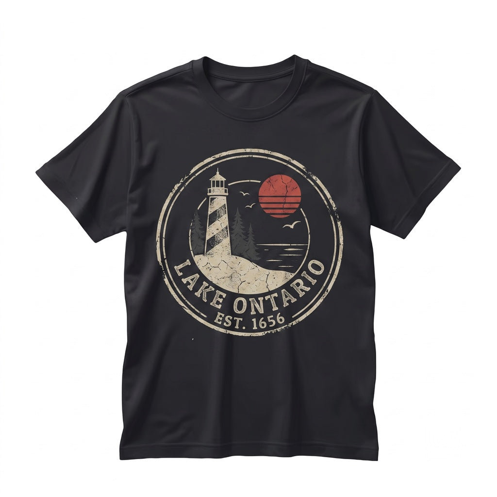 Vintage Lake Ontario Great Lakes Quiet Activism Subtle Political Travel Canada Top Unisex TShirt