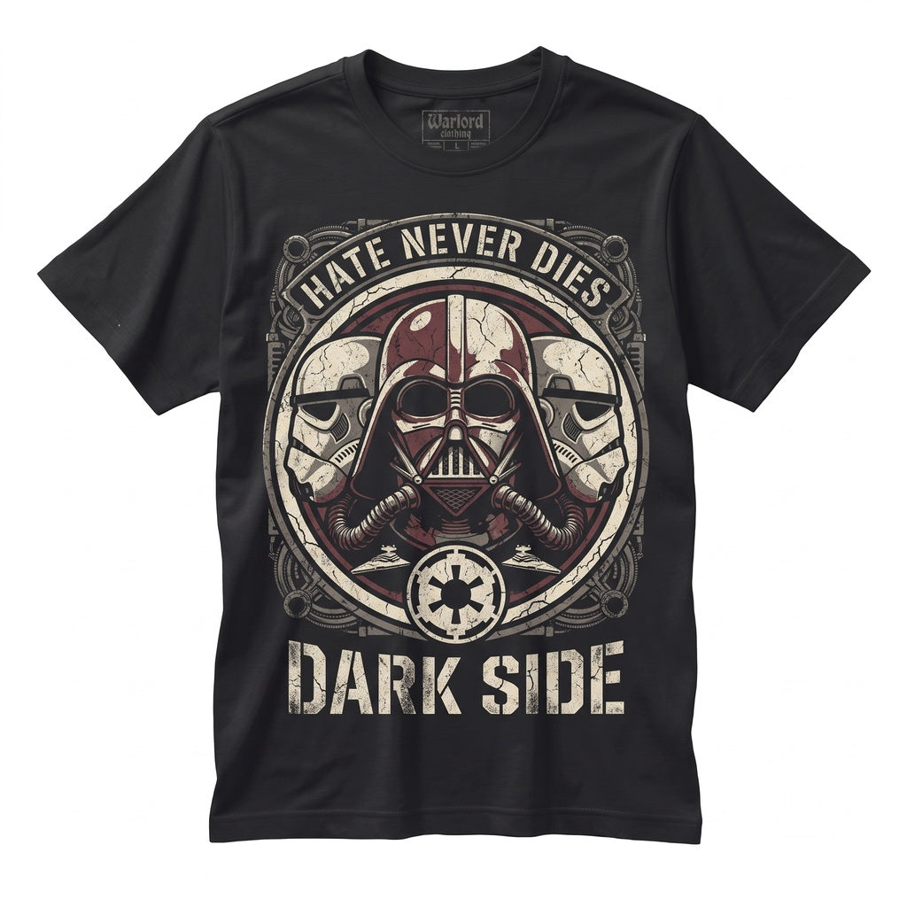 Vintage Sci-Fi Galactic Empire Villain Graphic Print Cotton Black Unisex TShirt