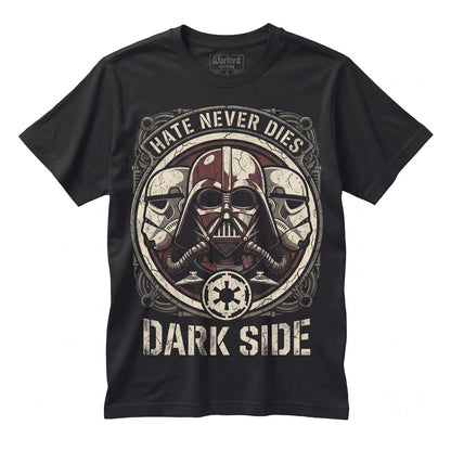 Vintage Sci-Fi Galactic Empire Villain Graphic Print Cotton Black Unisex TShirt