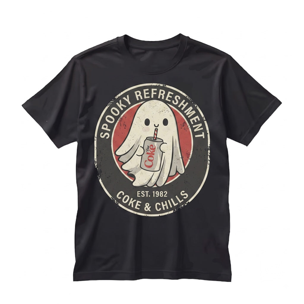 Sarcastic Diet Cola Ghost Lover Sassy Funny Spooky Soda Drink Quote Graphic Unisex TShirt
