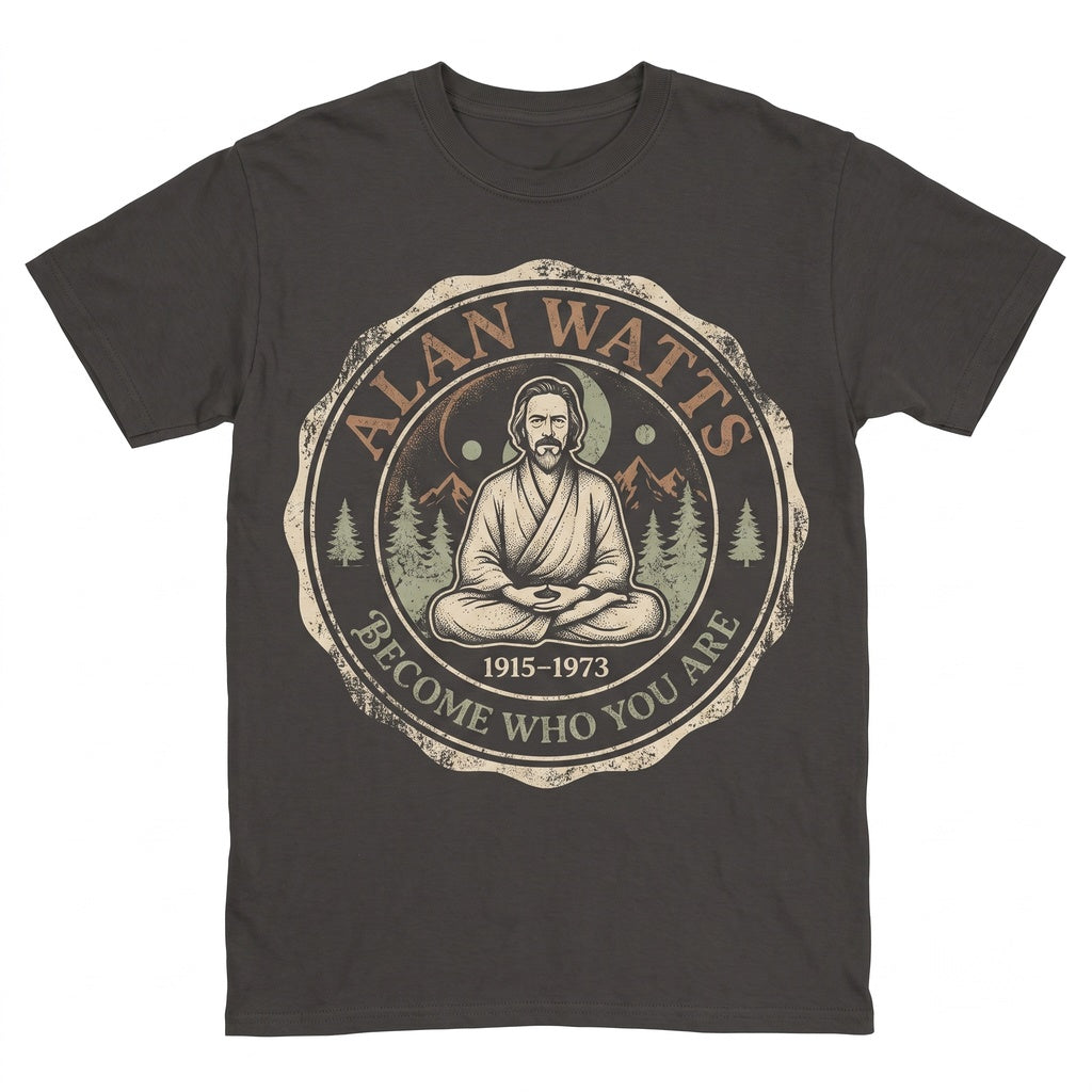 Alan Watts 90s Vintage Rap Style Sacred Geometry Graphic Mystical Cotton Unisex TShirt