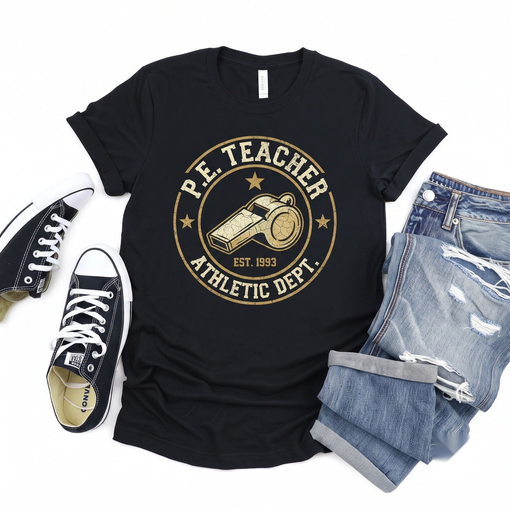 PE Teacher Definition Gym Instructor Present Graphic Apparel Unisex TShirt