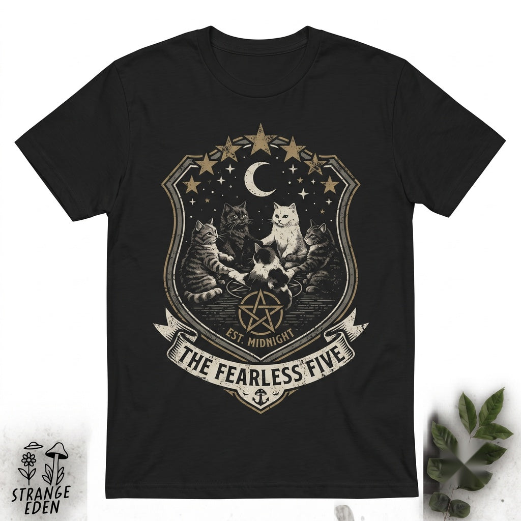 Support Your Local Coven Cat Ritual Funny Witchy Black Kitten 80s 90s Grunge Goth Vintage Graphic Apparel Unisex TShirt