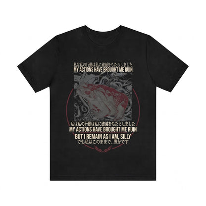 My Actions Brought Me Ruin Vintage Japanese Frog Graphic Woodblock Art Aesthetic Unisex TShirt