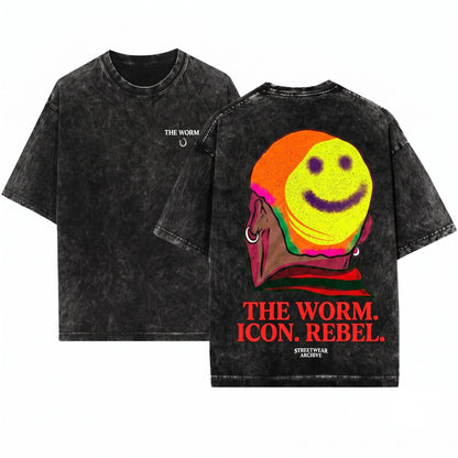Dennis The Worm Graphic Vintage Rebounder Basketball Unisex Wash T-Shirt