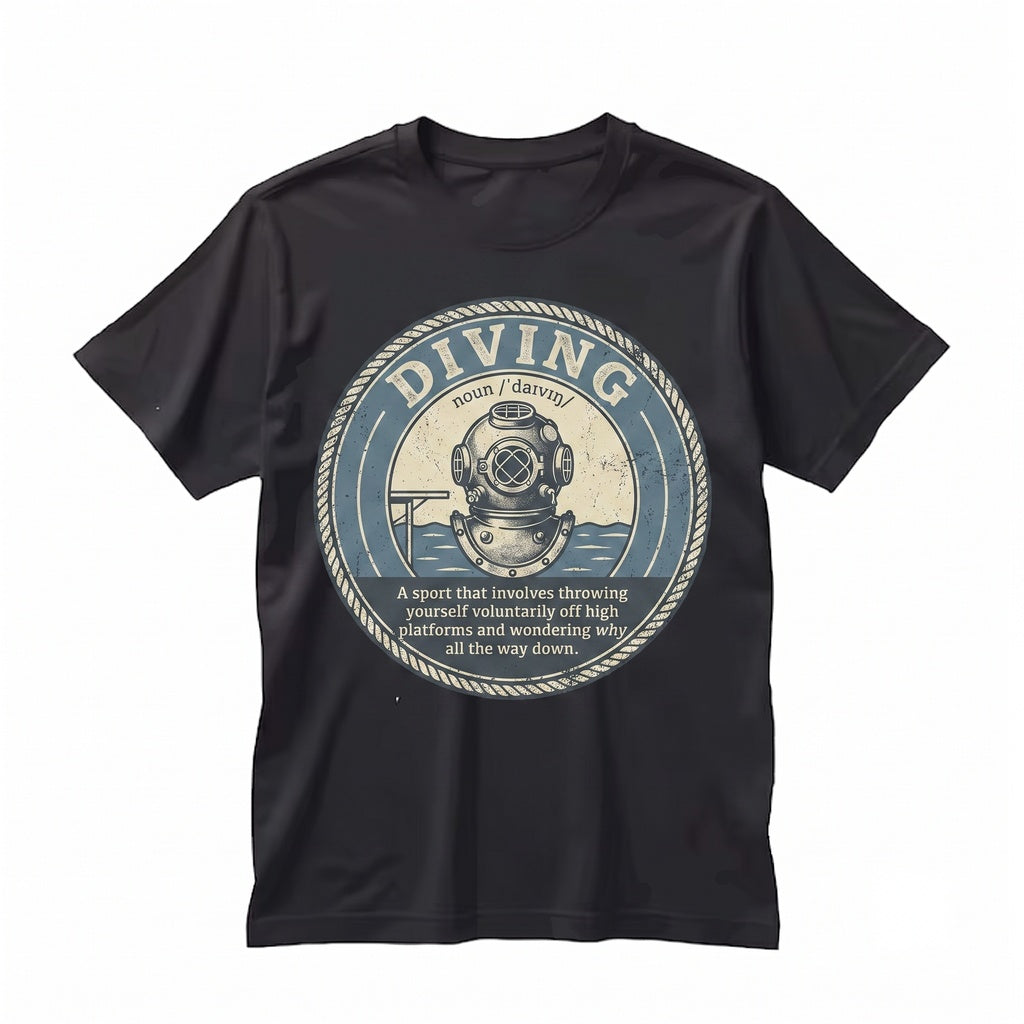 Springboard Diving Definition Gift Funny Aquatic Sport Athlete Pool Jump Platform Competition Apparel Unisex TShirt