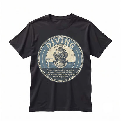 Springboard Diving Definition Gift Funny Aquatic Sport Athlete Pool Jump Platform Competition Apparel Unisex TShirt